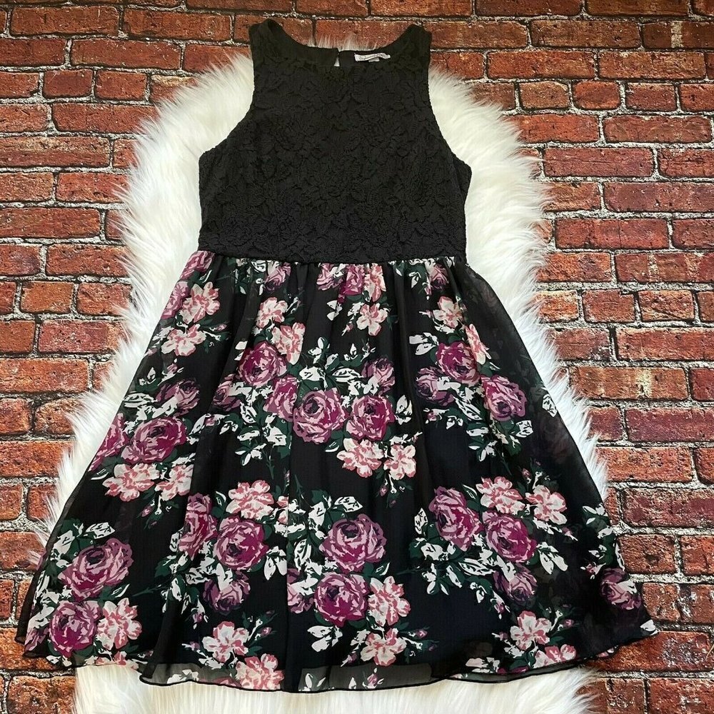 💰3/$25  Speechless Dress Fit & Flare Lace Floral Sleeveless Party Juniors 5
